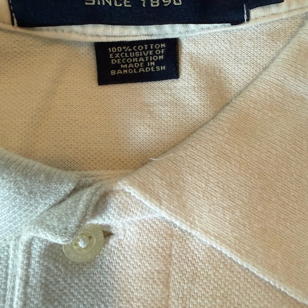 Ralph Lauren Polo Club Mens White Polo Size X-Large 100% Cotton - Picture 6 of 7